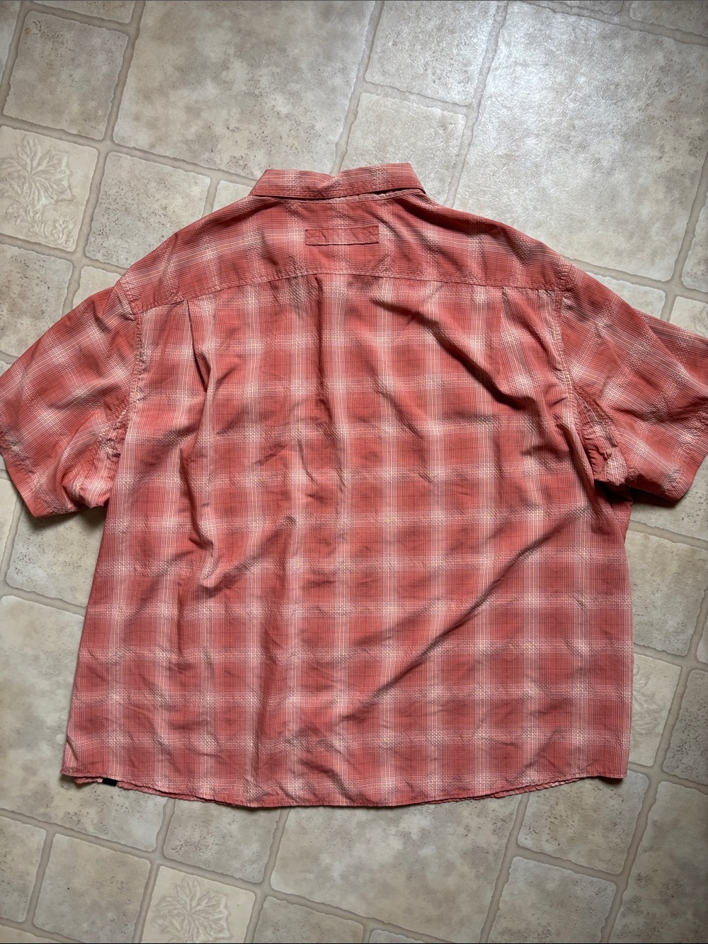 Duluth Trading Co Untucked 3XL Relaxed Fit Short Sleeve Button Shirt XXXL Orange - Picture 2 of 6